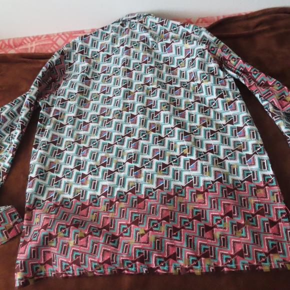 unbranded custom handmade geometric dress shirt no size (READ) - Picture 6 of 8